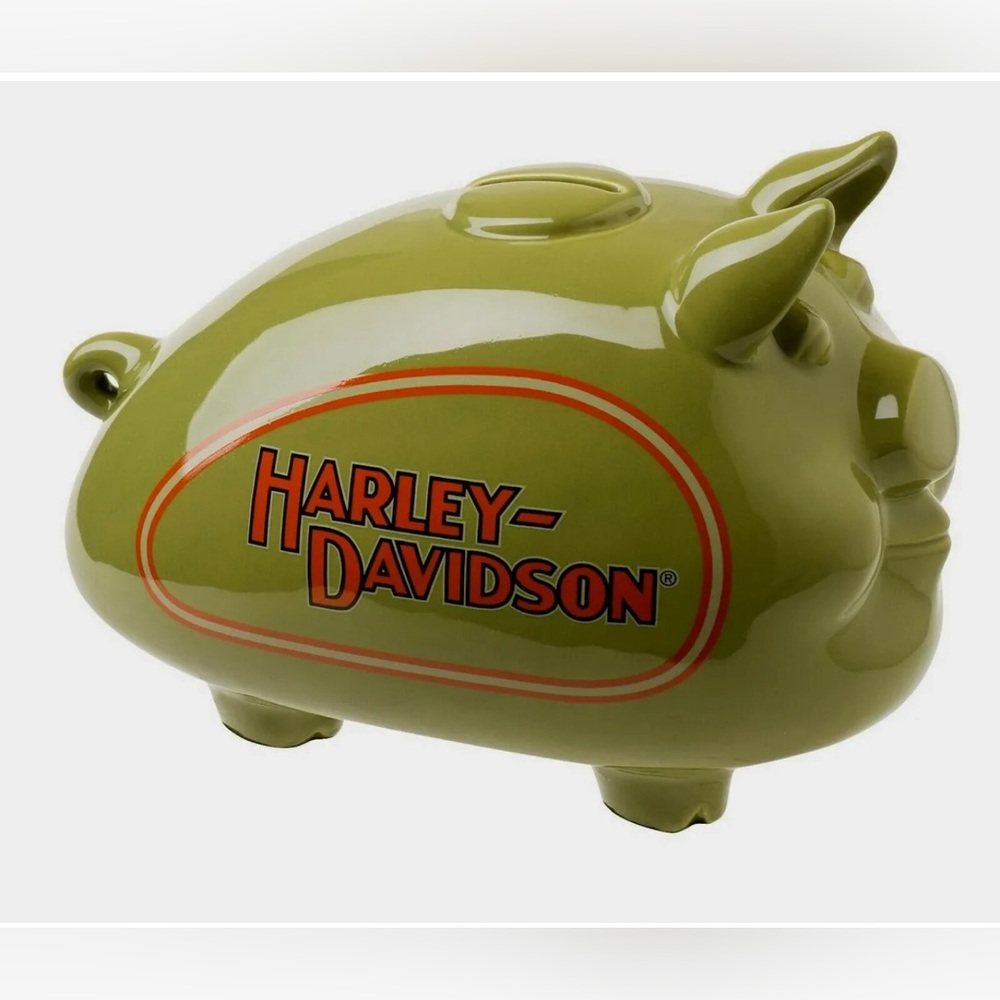 Harley Davidson 1930’s green tank bank